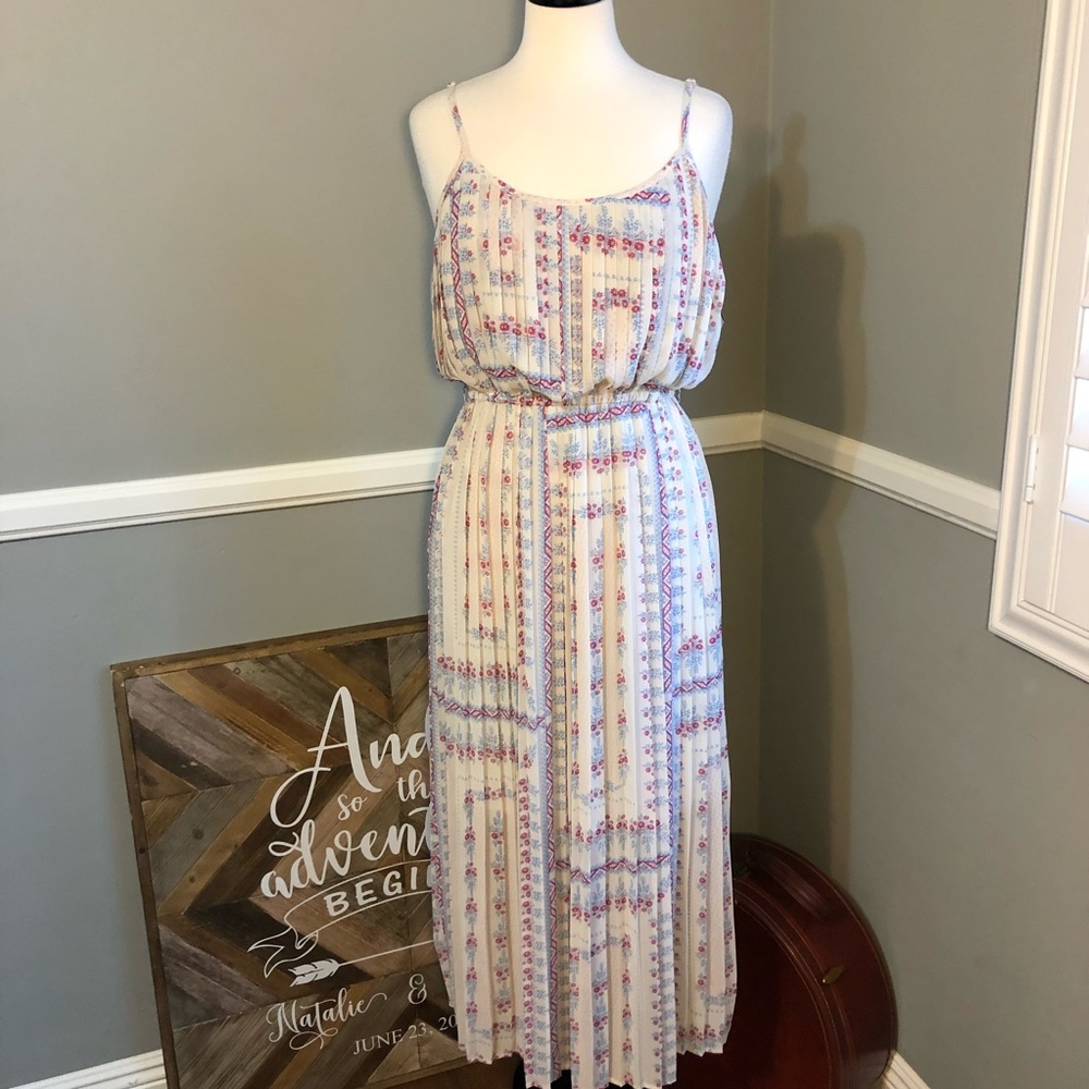 American Rag Pleated Long Floral Dress